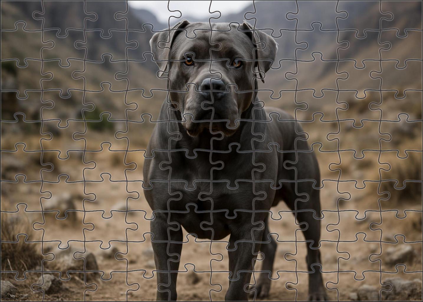 Dusky Slate Mysterious Blue-gray Molosser With Calm Strength 200 Piece Puzzle