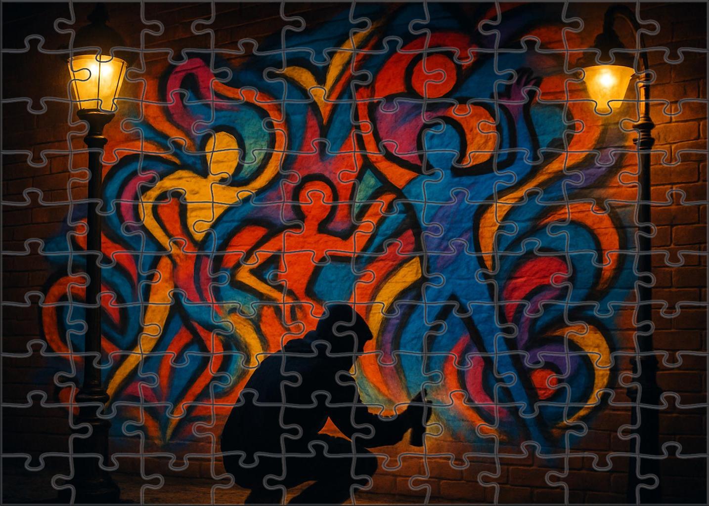 Urban Street Art Rebellion Vivid Graffiti And Underground Beats Puzzle Fun