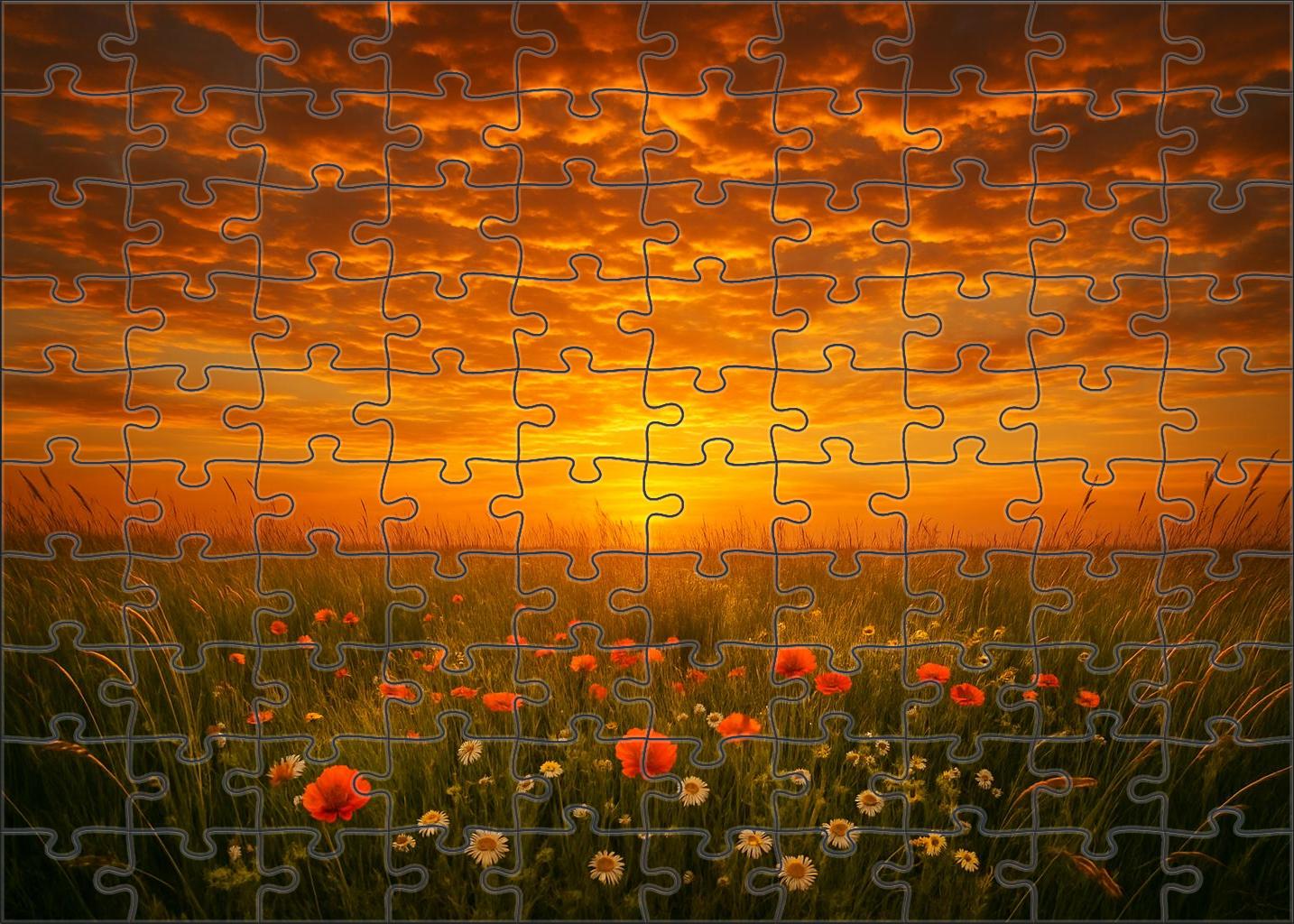 Golden Hour Meadow Puzzle For Adults
