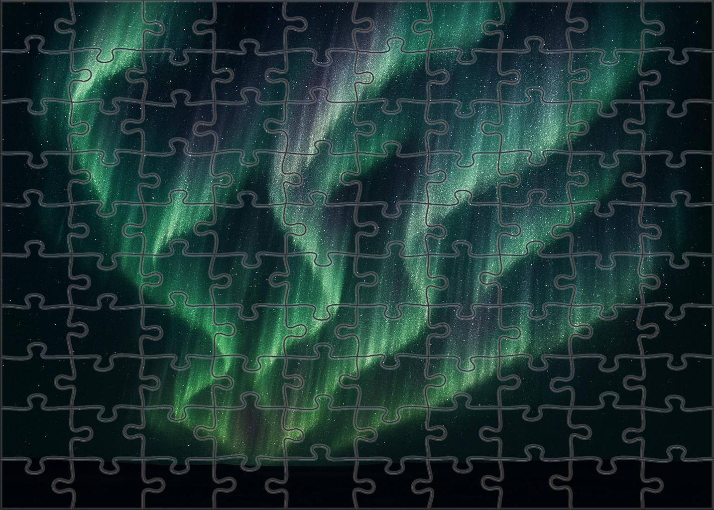 Radiant Auroral Cascade Custom Jigsaw Puzzle