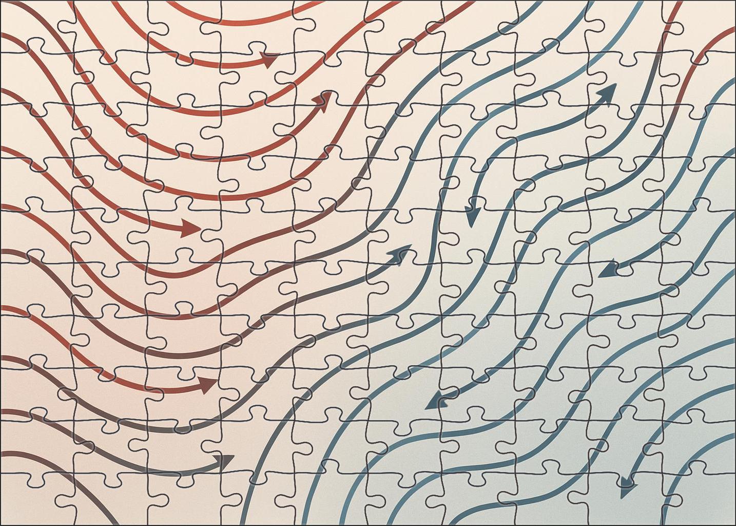 Meteorological Pressure Isobar Map Mini Puzzle