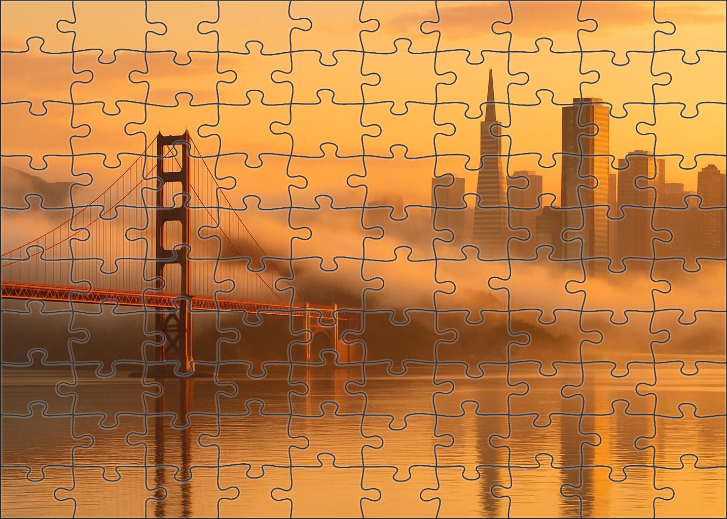 San Francisco Bay Skyline Known Globally For Its Harmonious Blend Of Nature And Urban Sprawl 200 Piece Puzzle