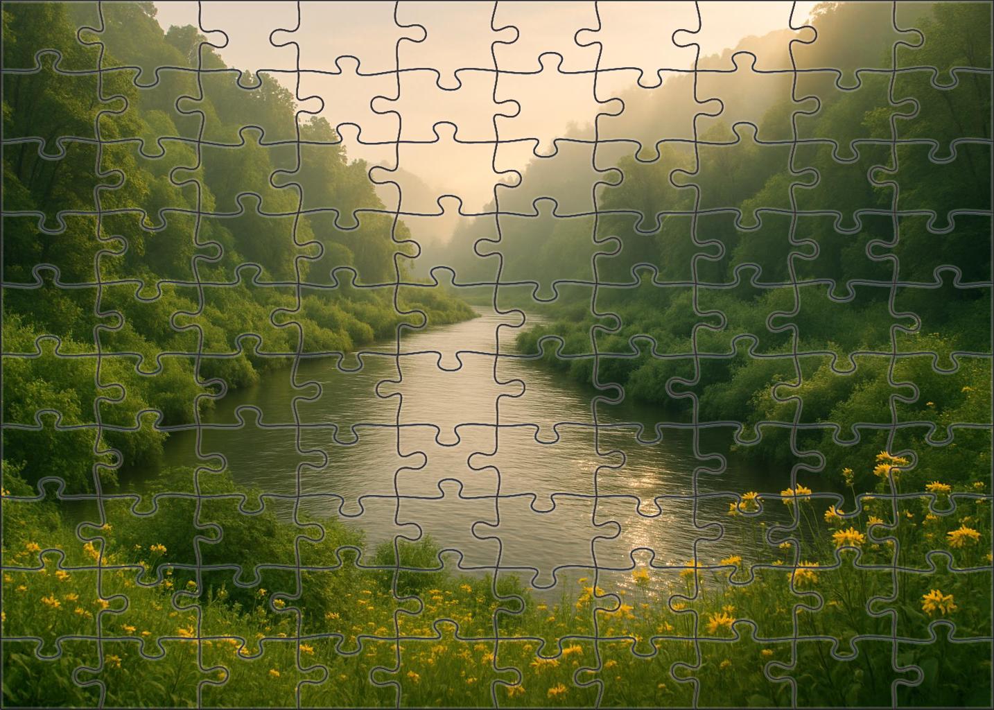 Lush Valley Watercourse Puzzle Fun