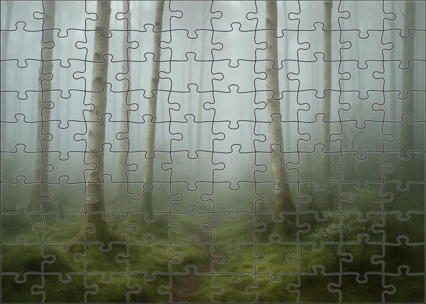 Misty Hollow Passage Premium Puzzle Pieces