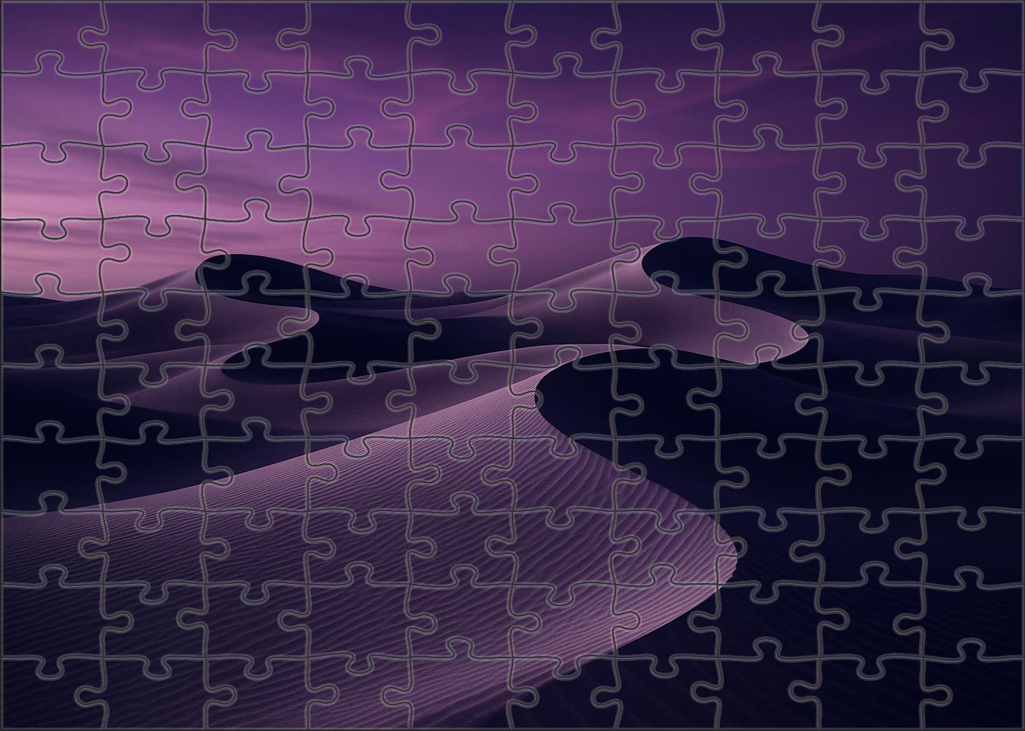 Silver Crescent Dunes At Twilight 200 Piece Puzzle