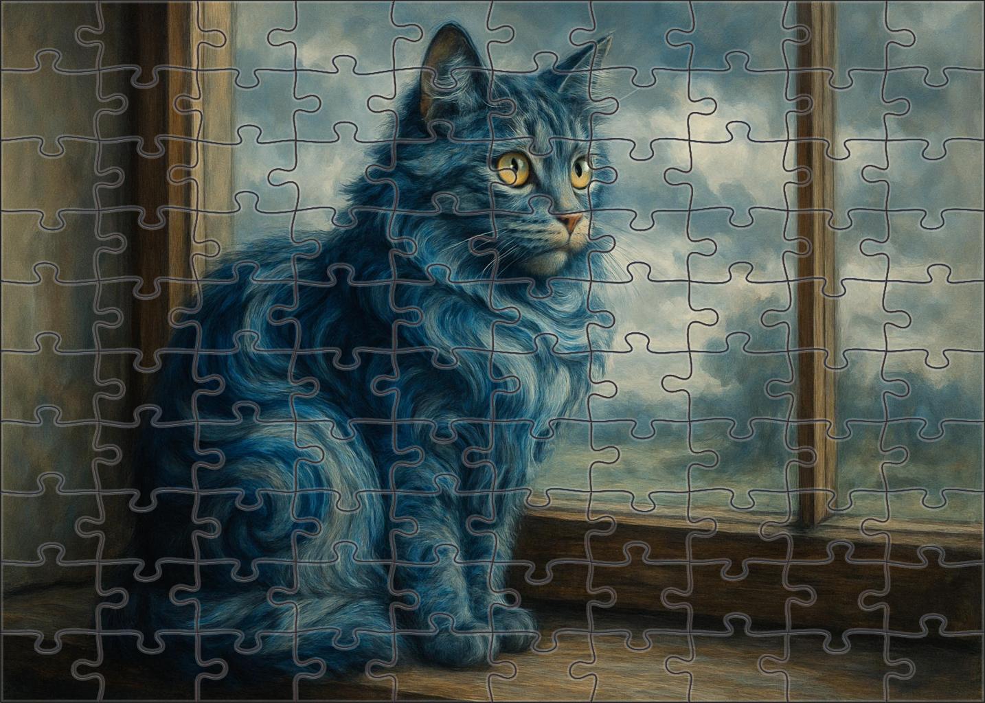 Storm Swirl Dynamic Blue Marble Mediumhair With Curious Energy Premium Puzzle Pieces