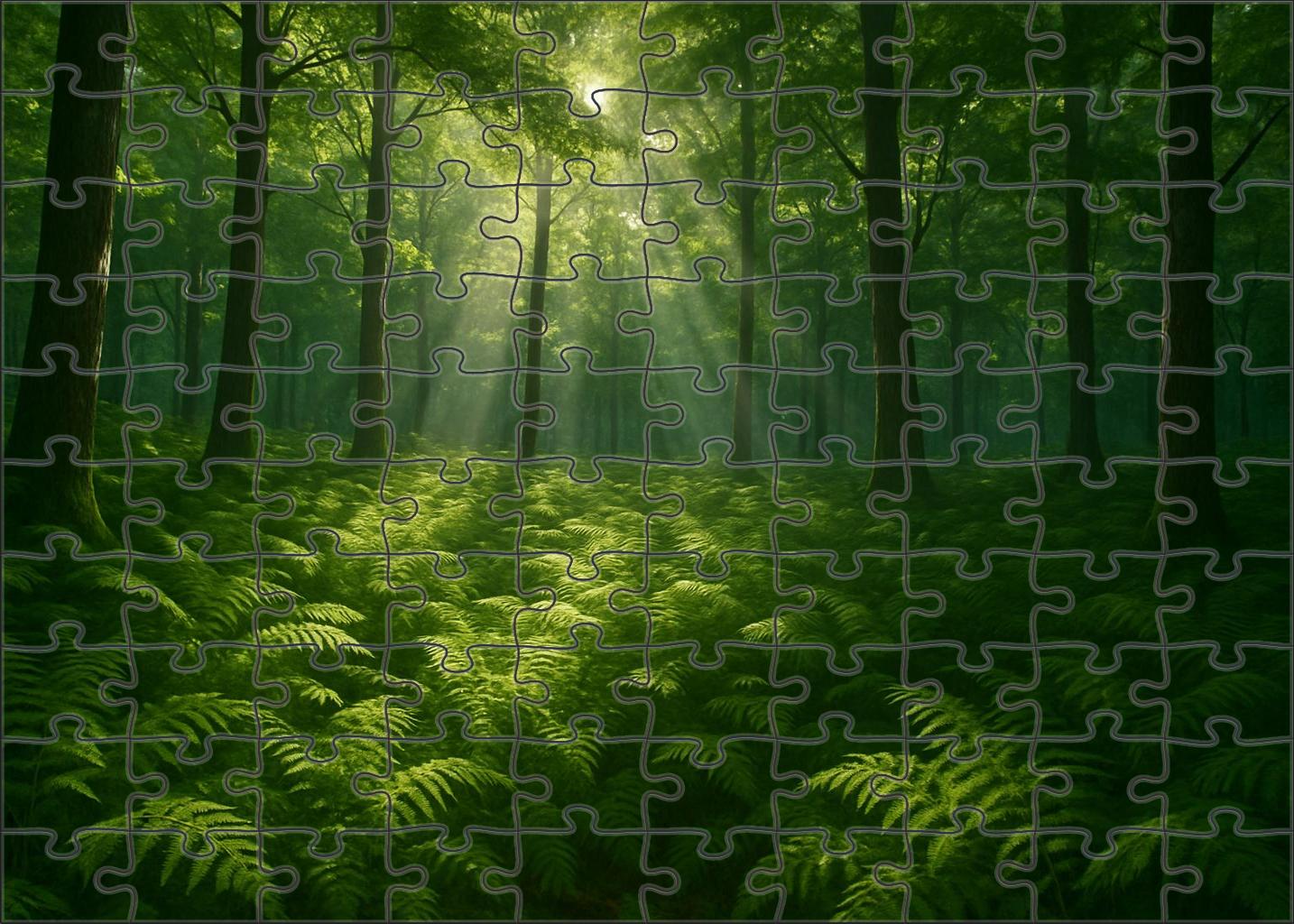Dappled Fern Grove Unique Puzzle Design
