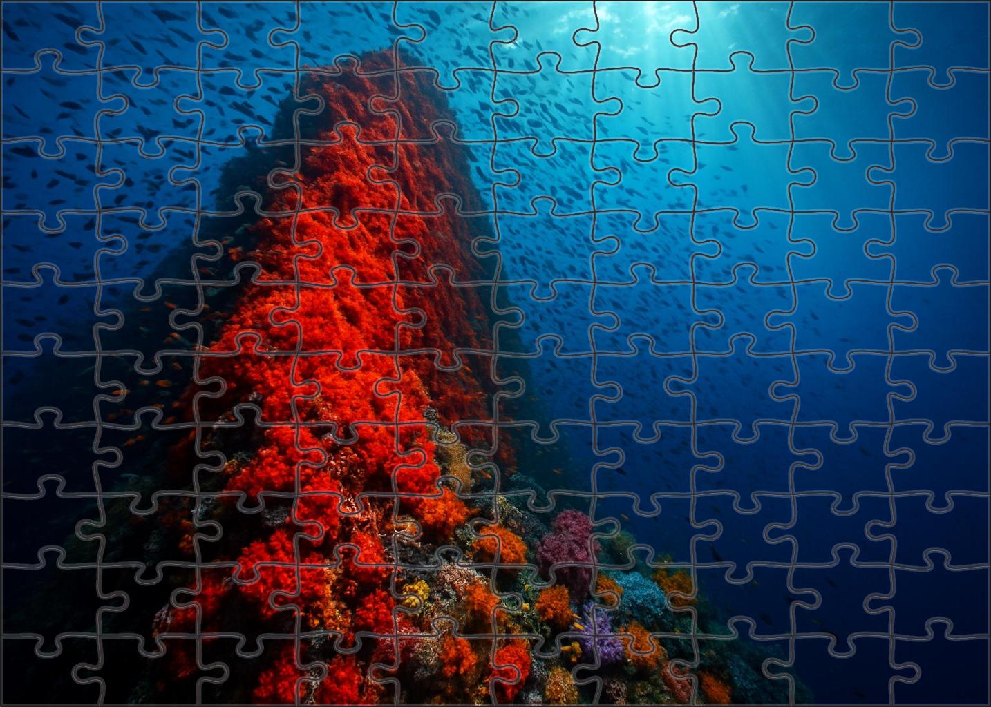 Crimson Shelf Break Steep Cliffs Above Rugged Rocky Bottom 20 Piece Puzzle