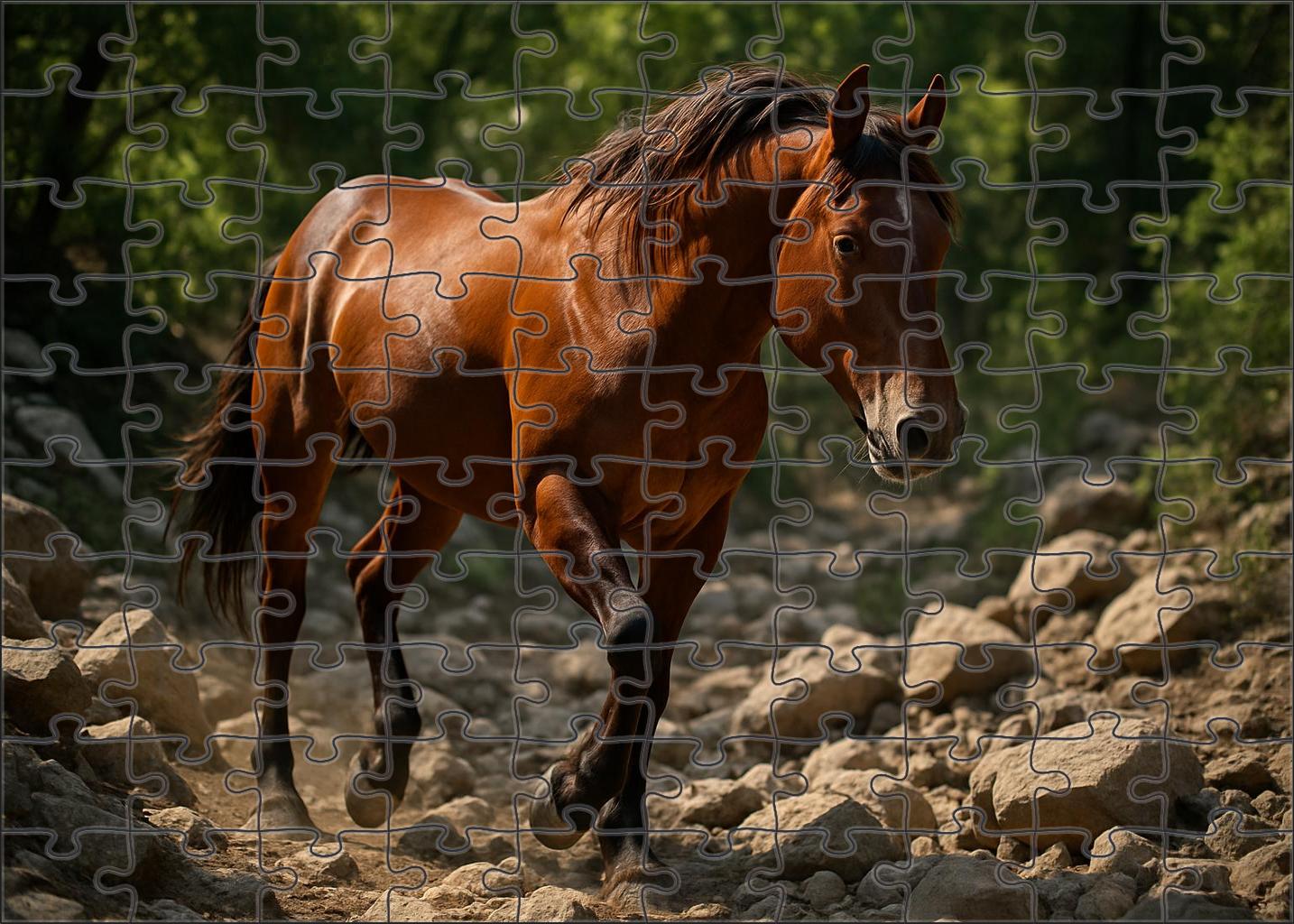 Copper Canyon Mustang Robust Chestnut With Wild Spirit And Surefootedness Mini Puzzle