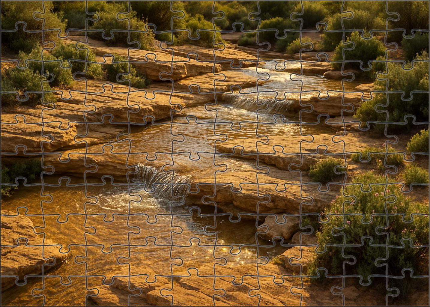 Sunlit Ledge Cascade Challenging Puzzles