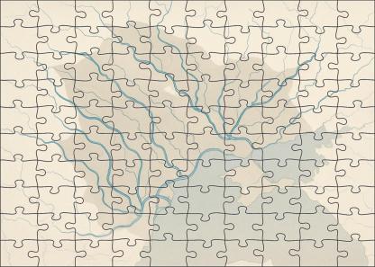 Historical River Network Overlay 50 Piece Puzzle