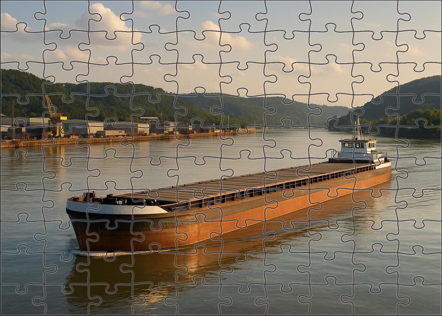 Hybrid Diesel-electric River Barge 500 Piece Puzzle