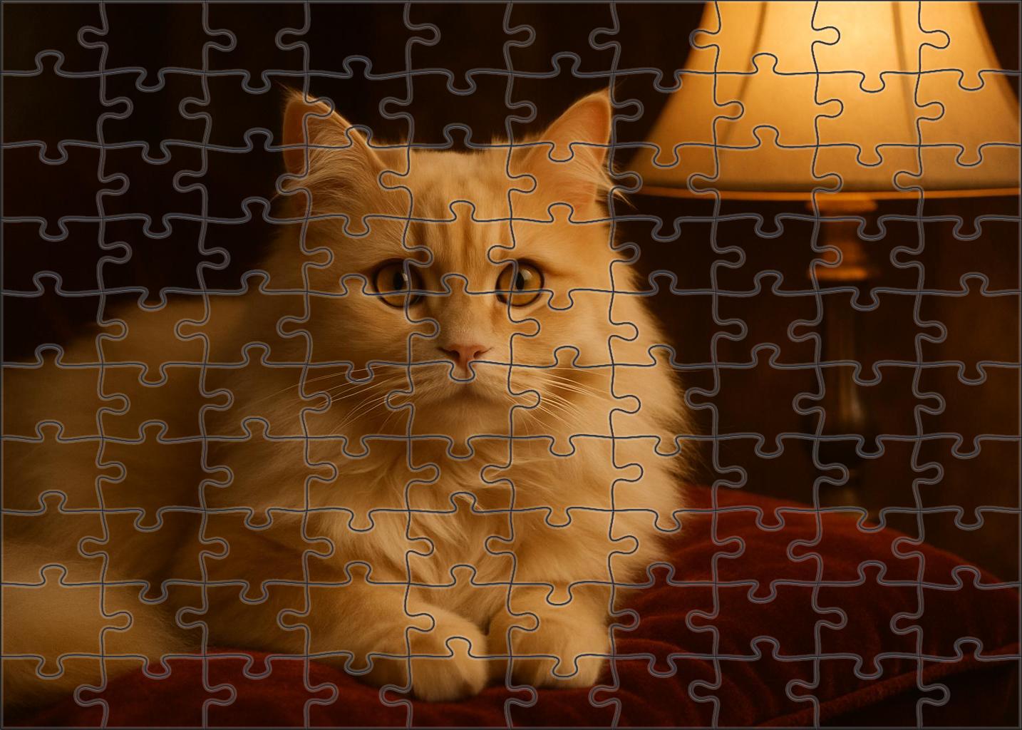 Ivory Velvet Luxurious Cream-colored Longhair With Sweet Nature 20 Piece Puzzle