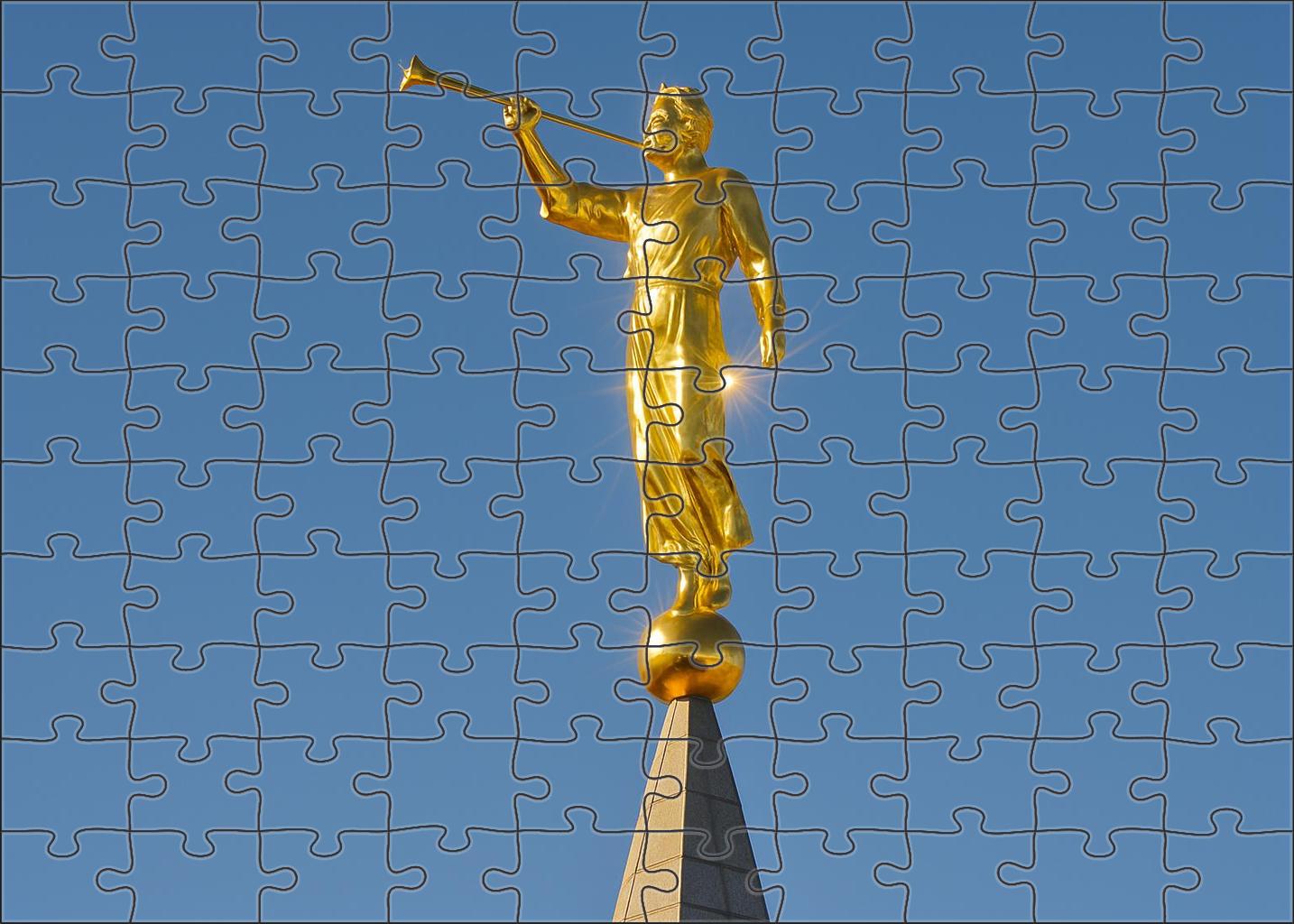 Angel Moroni Statue Atop The Salt Lake Temple Salt Lake City Usa Recognized By 6030 As A Religious Emblem 20 Piece Puzzle
