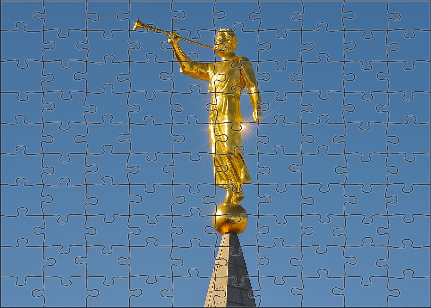 Angel Moroni Statue Atop The Salt Lake Temple Salt Lake City Usa Recognized By 6030 As A Religious Emblem 20 Piece Puzzle