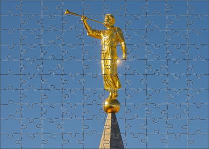 Angel Moroni Statue Atop The Salt Lake Temple Salt Lake City Usa Recognized By 6030 As A Religious Emblem 20 Piece Puzzle