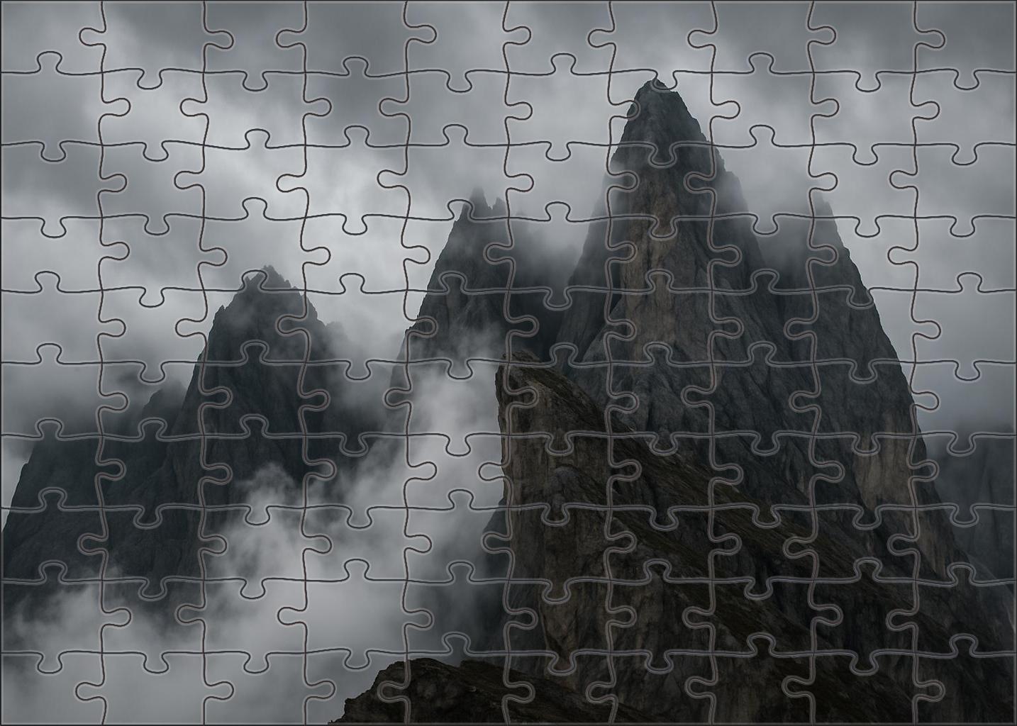 Mist-wrapped Mountain Ridge 500 Piece Puzzle