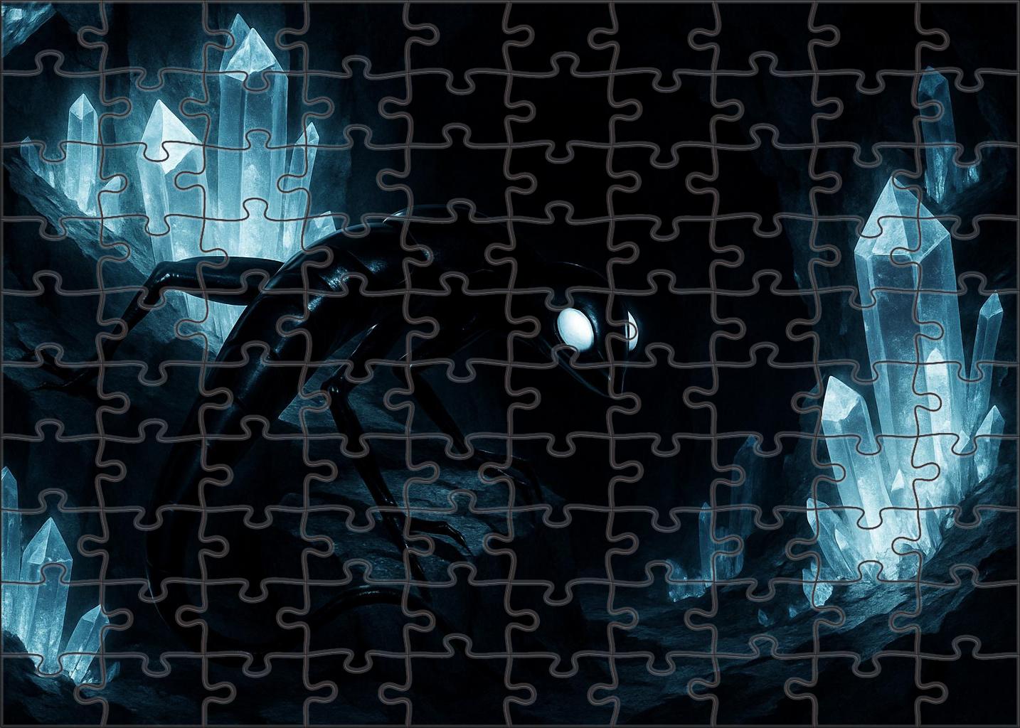 Silentshade Lurker Shadow-cloaked Predator Of The Crystal Caverns Puzzle For Adults