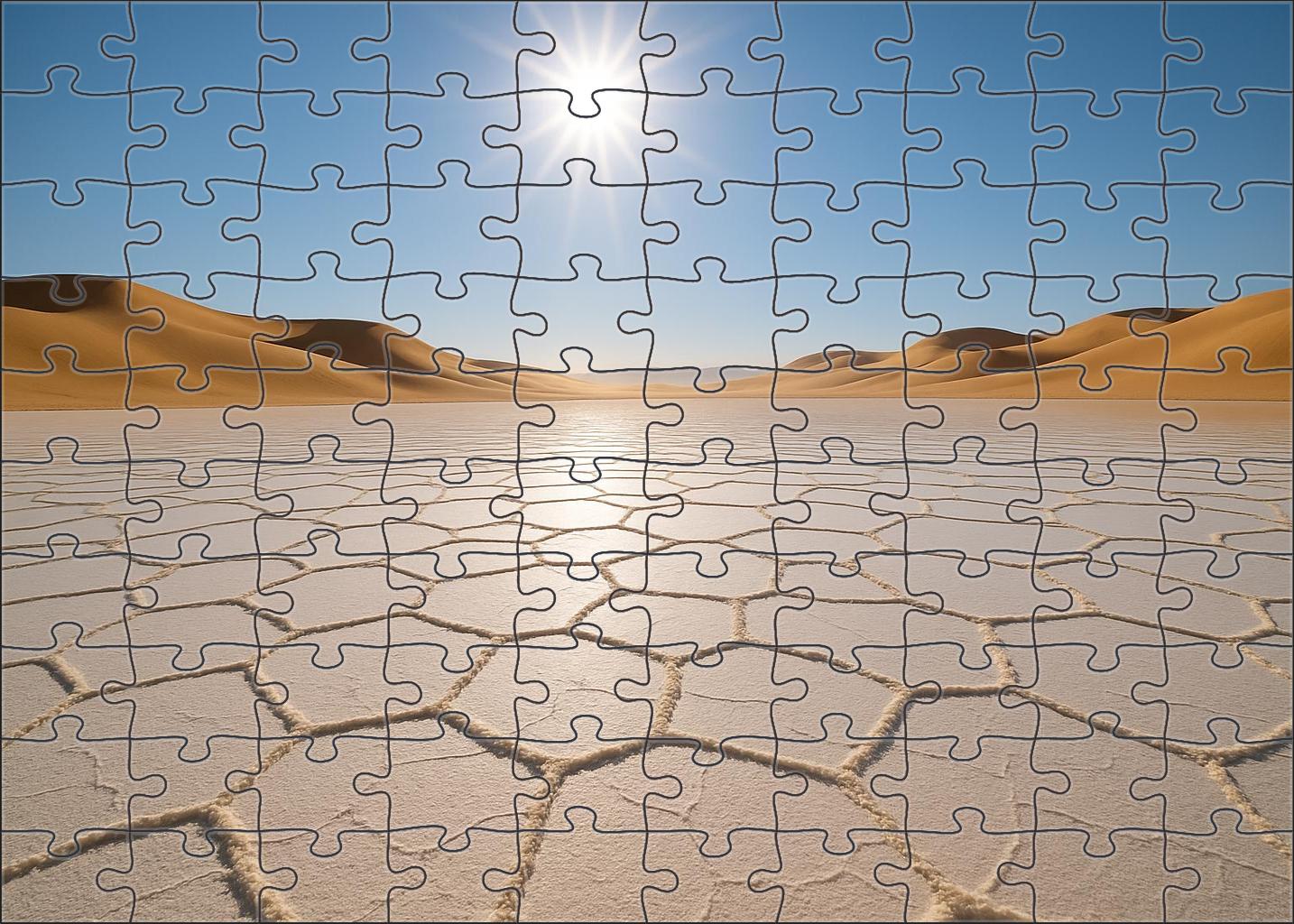 Golden Crest Basin Sun-baked Salt Pan And Dune Fringe Large Format Puzzle