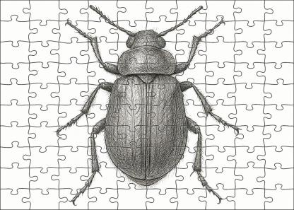 Intricate Insect Anatomy Study Technical Pen Drawing With Fine Detailing Large Format Puzzle