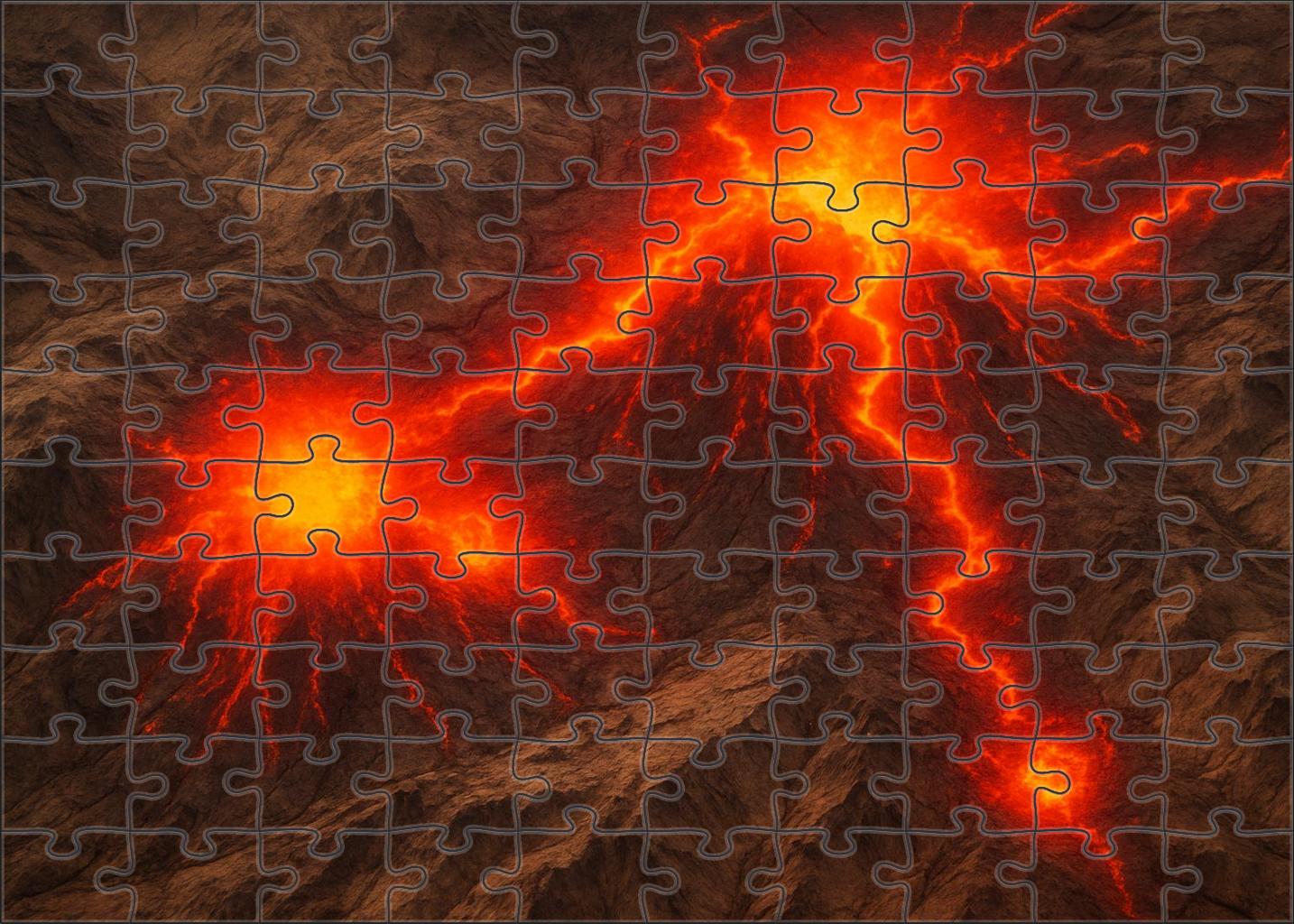 Volcanic Activity Heat Intensity Map Puzzle For Adults