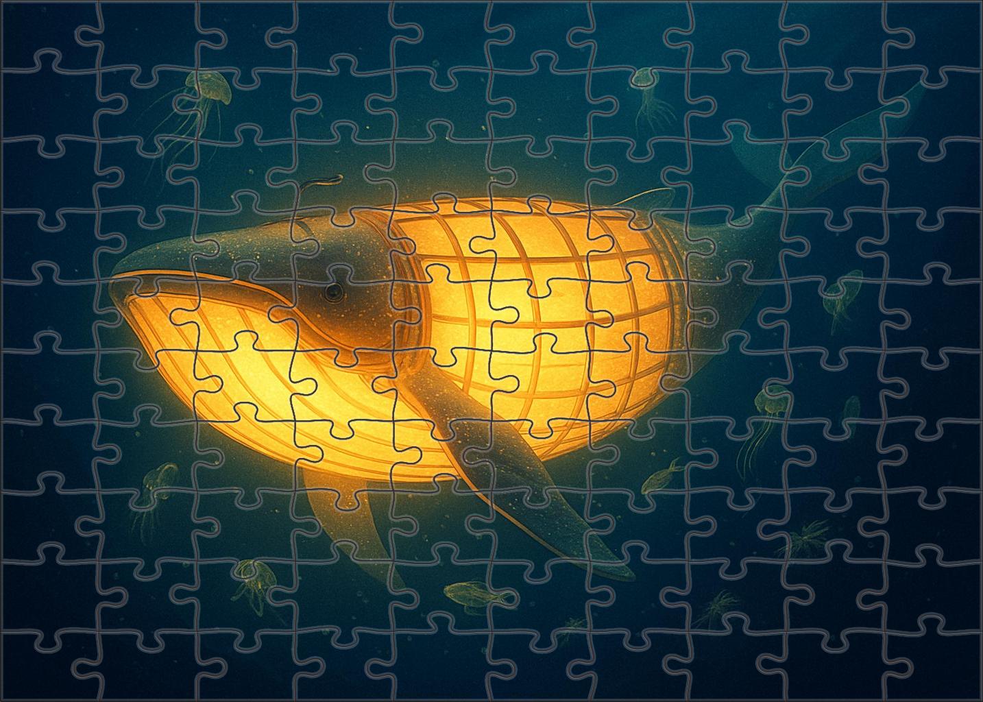 The Lantern Whale's Journey Puzzle Collection
