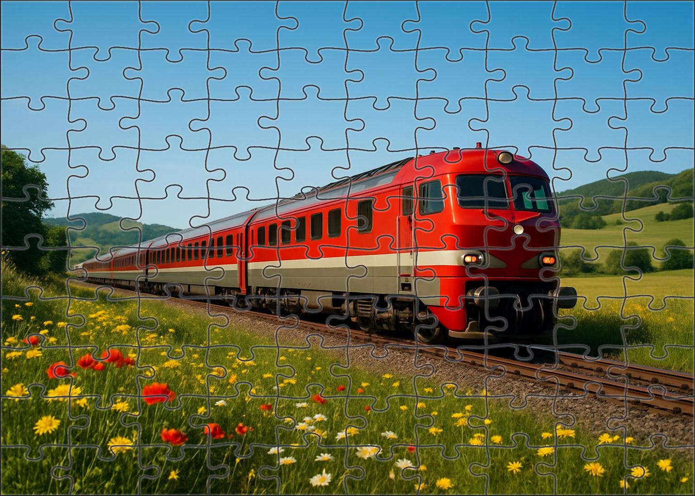 Crimson Horizon Diesel Express 20 Piece Puzzle