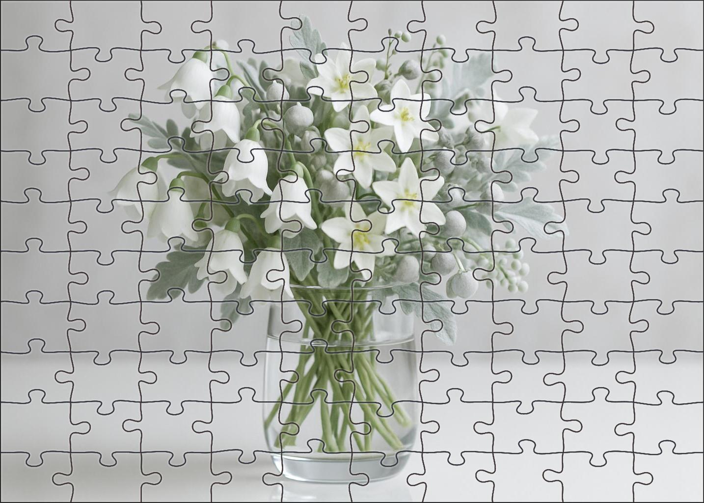 Winter Frost Vase Icy Whites With Silver-toned Accents Family Puzzles