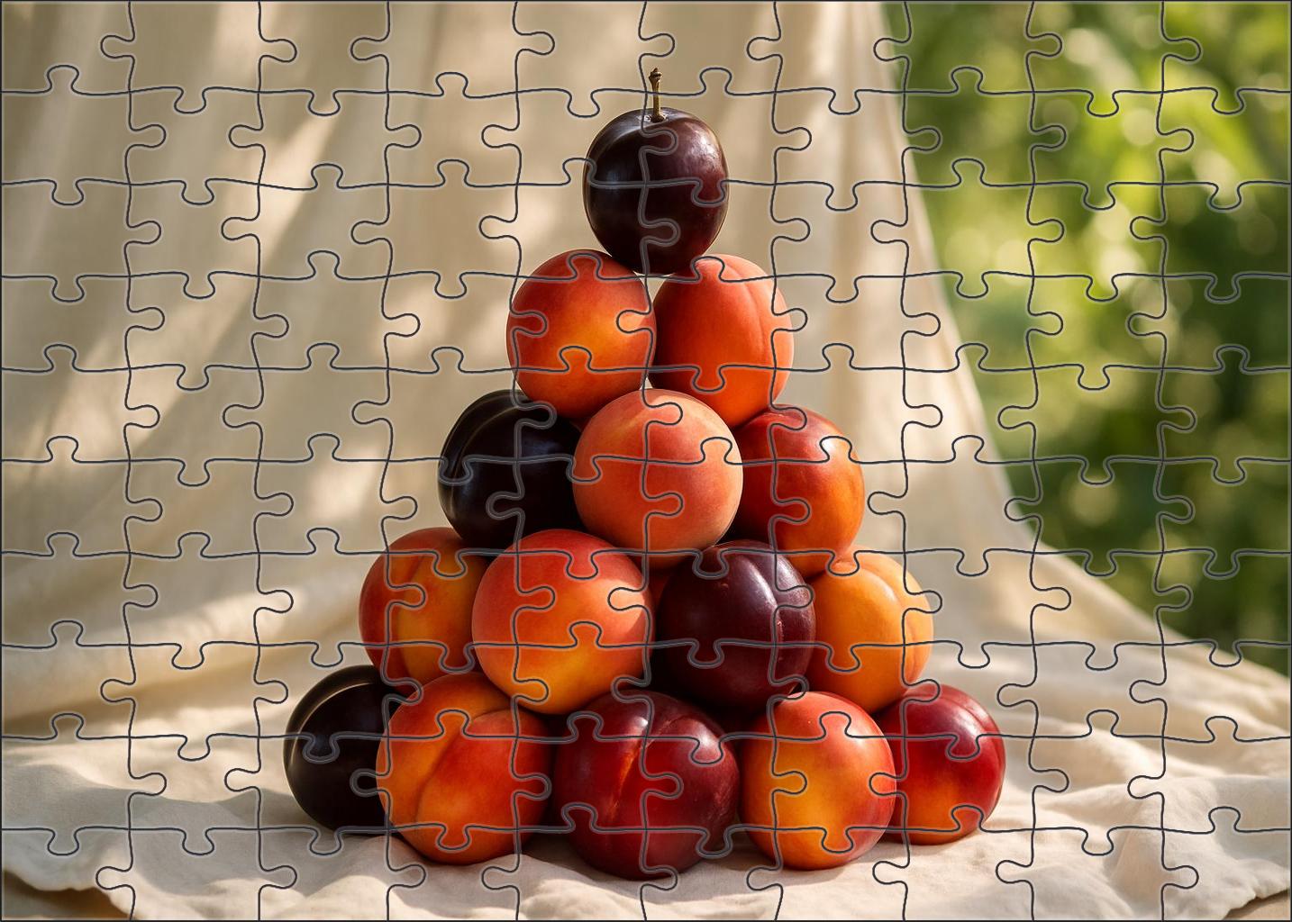 Stone Fruit Cascade Peach Plum And Nectarine Tower Large Format Puzzle