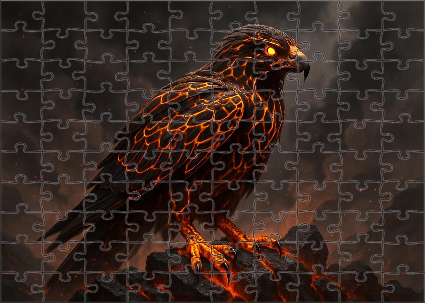 Ashen Talon Raptor Volcanic Cliff Hunter With Molten Claws Challenging Puzzles