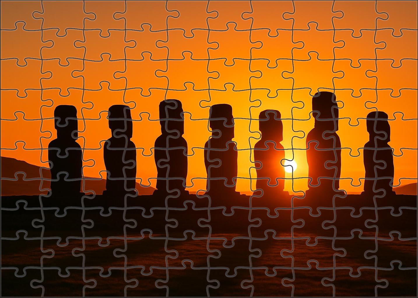 Moai Statues Easter Island Chile Identified By 5690 Worldwide As Enigmatic Stone Giants Of Polynesian Heritage Unique Puzzle Design