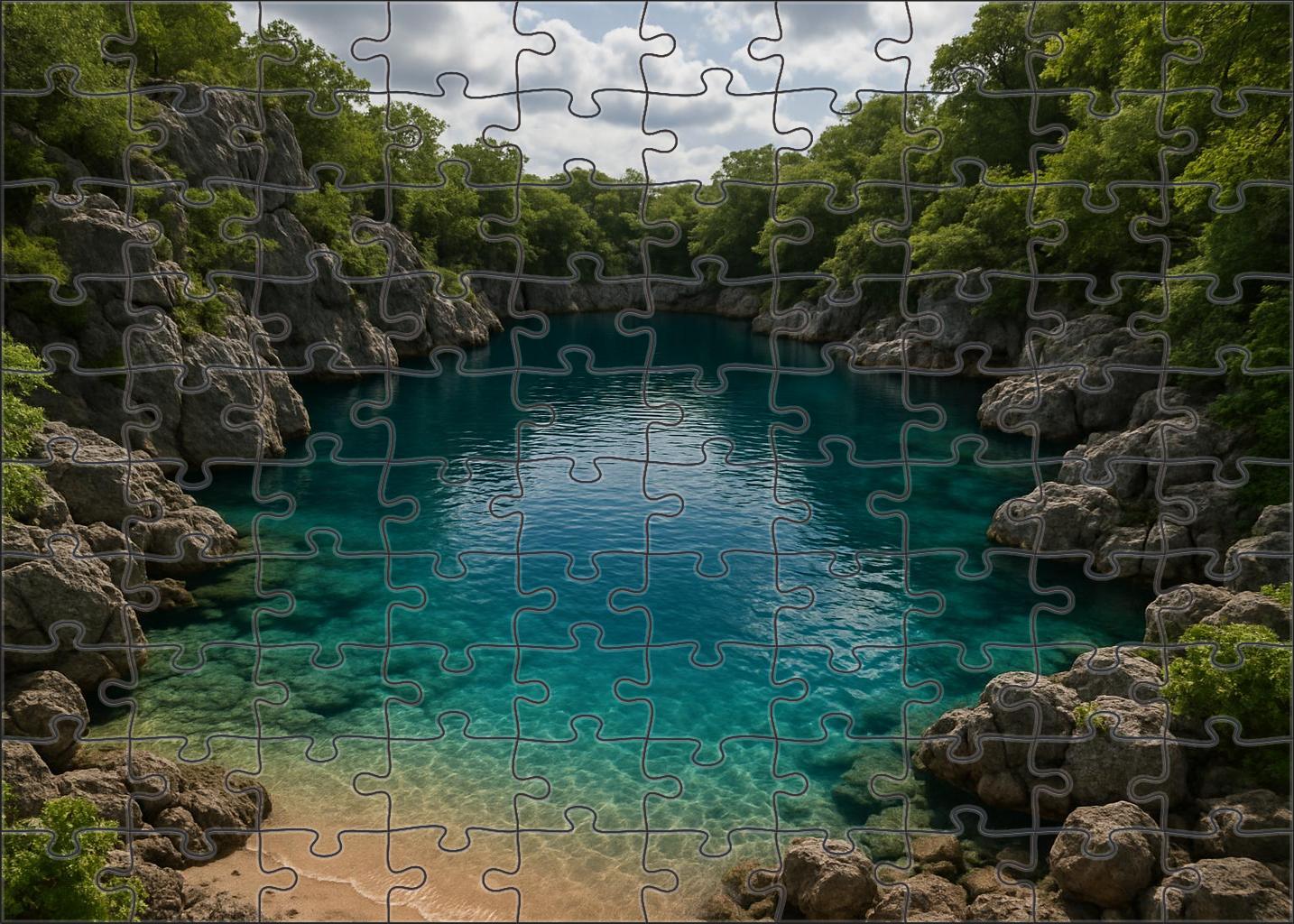 Sapphire Lagoon Escape 100 Piece Puzzle