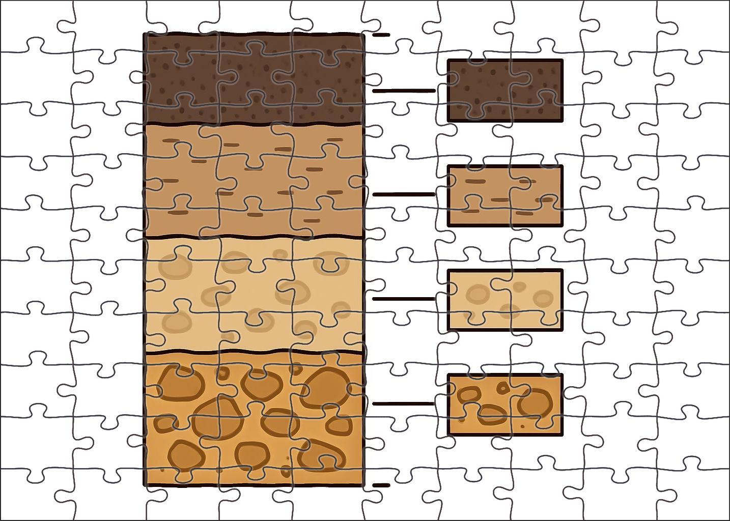 Multi-layer Soil Composition Cross-section 50 Piece Puzzle