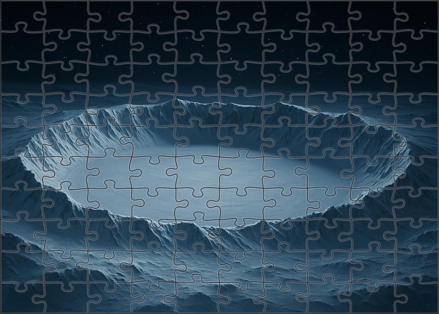 Frozen Crater Basin Glow Custom Jigsaw Puzzle