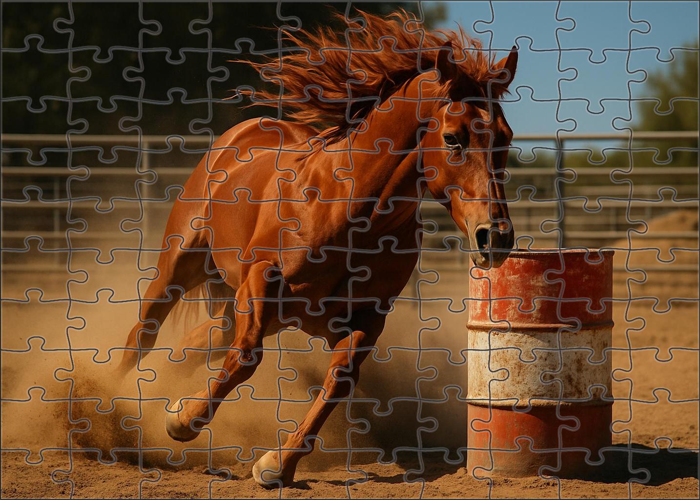 Copper Blaze Quarter Flashy Sorrel Colt With Explosive Acceleration Custom Jigsaw Puzzle