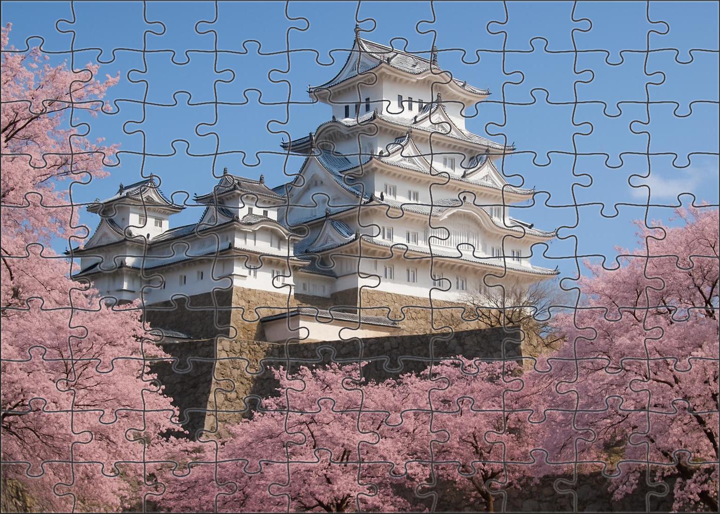 Himeji Castle Himeji Japan Recognized By 5500 Worldwide As The 'white Heron' Fortress Of Feudal Elegance Unique Puzzle Design
