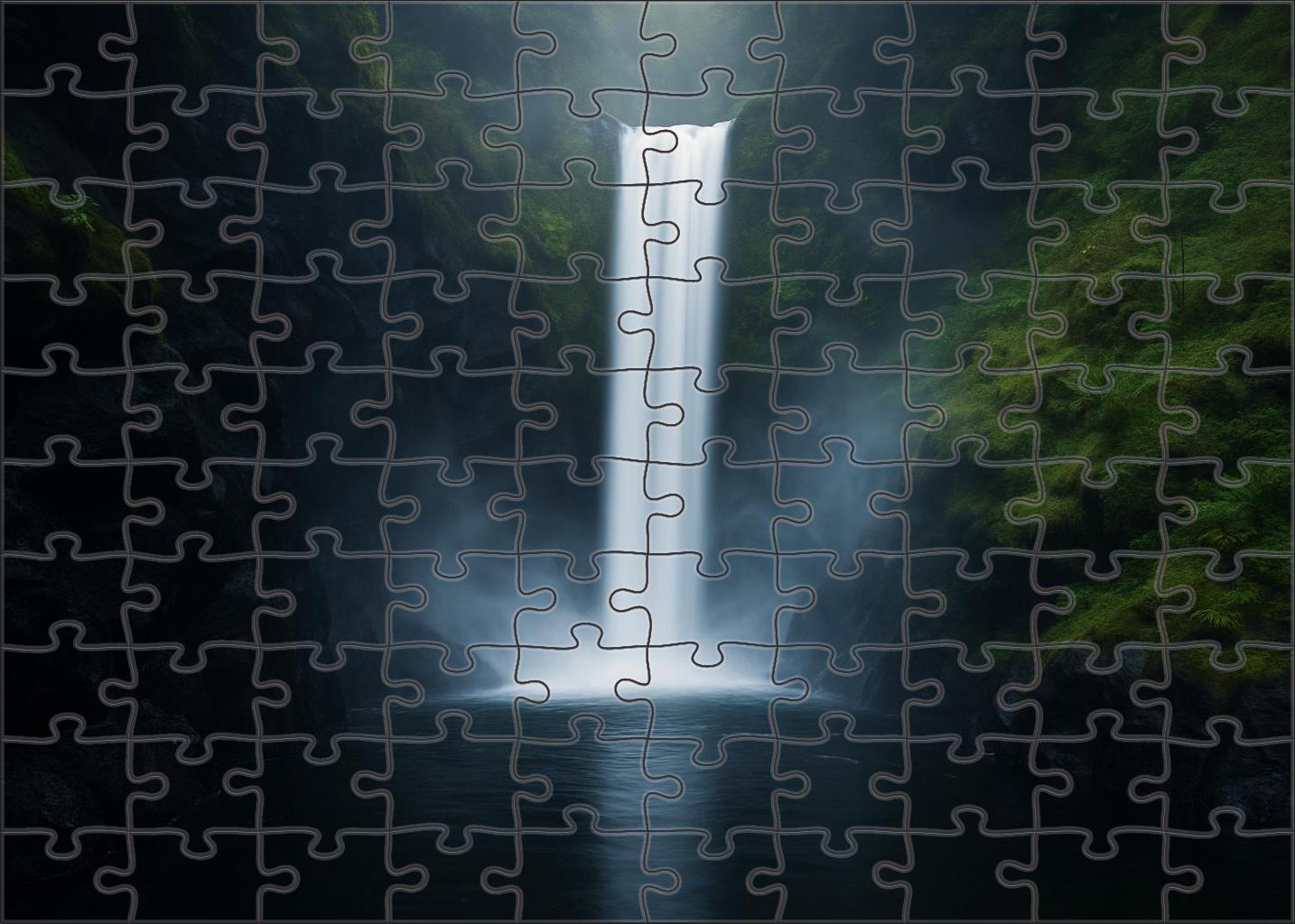 Ivory Mist Plunge Custom Jigsaw Puzzle