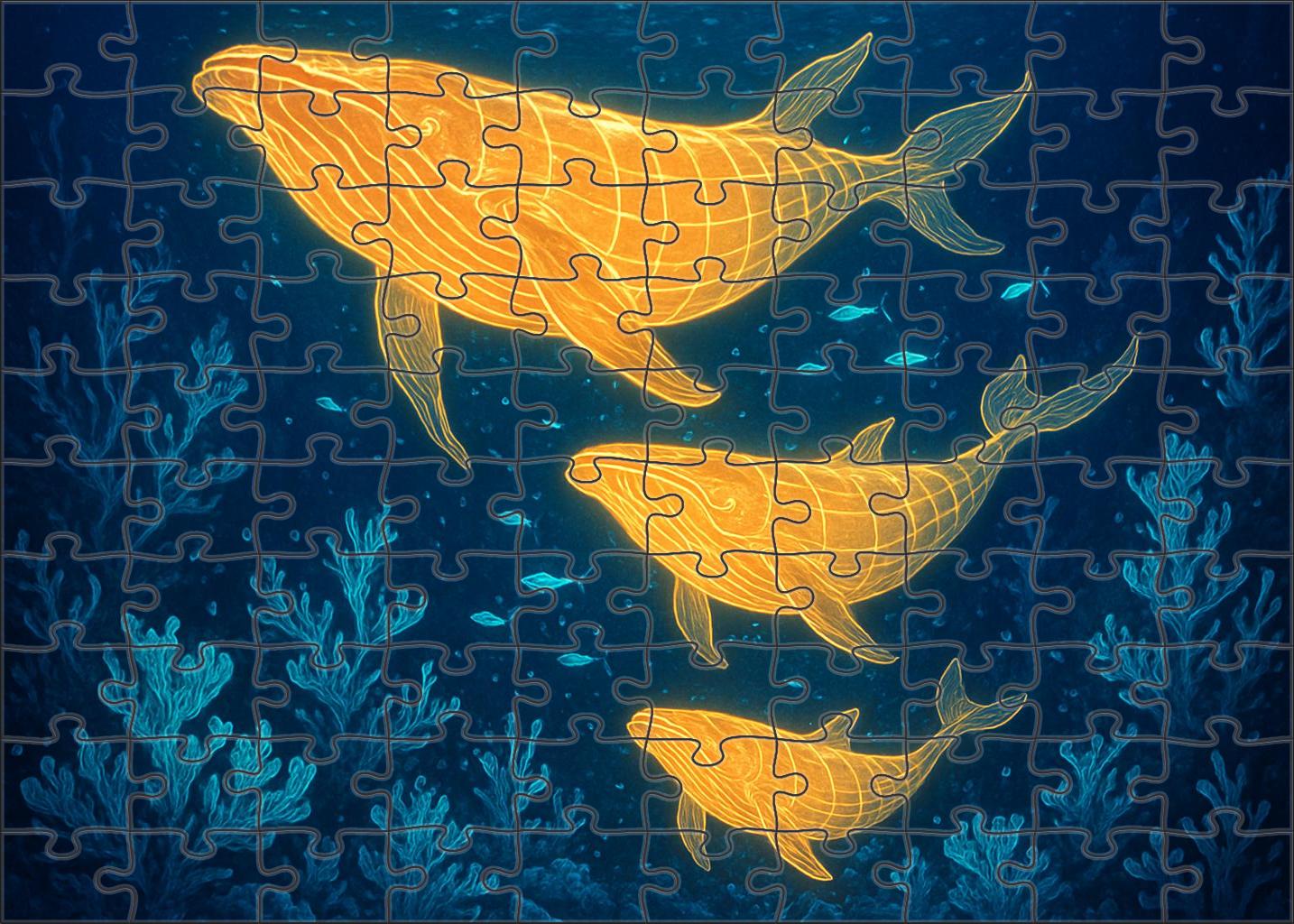 Whispering Lantern Whales 500 Piece Puzzle