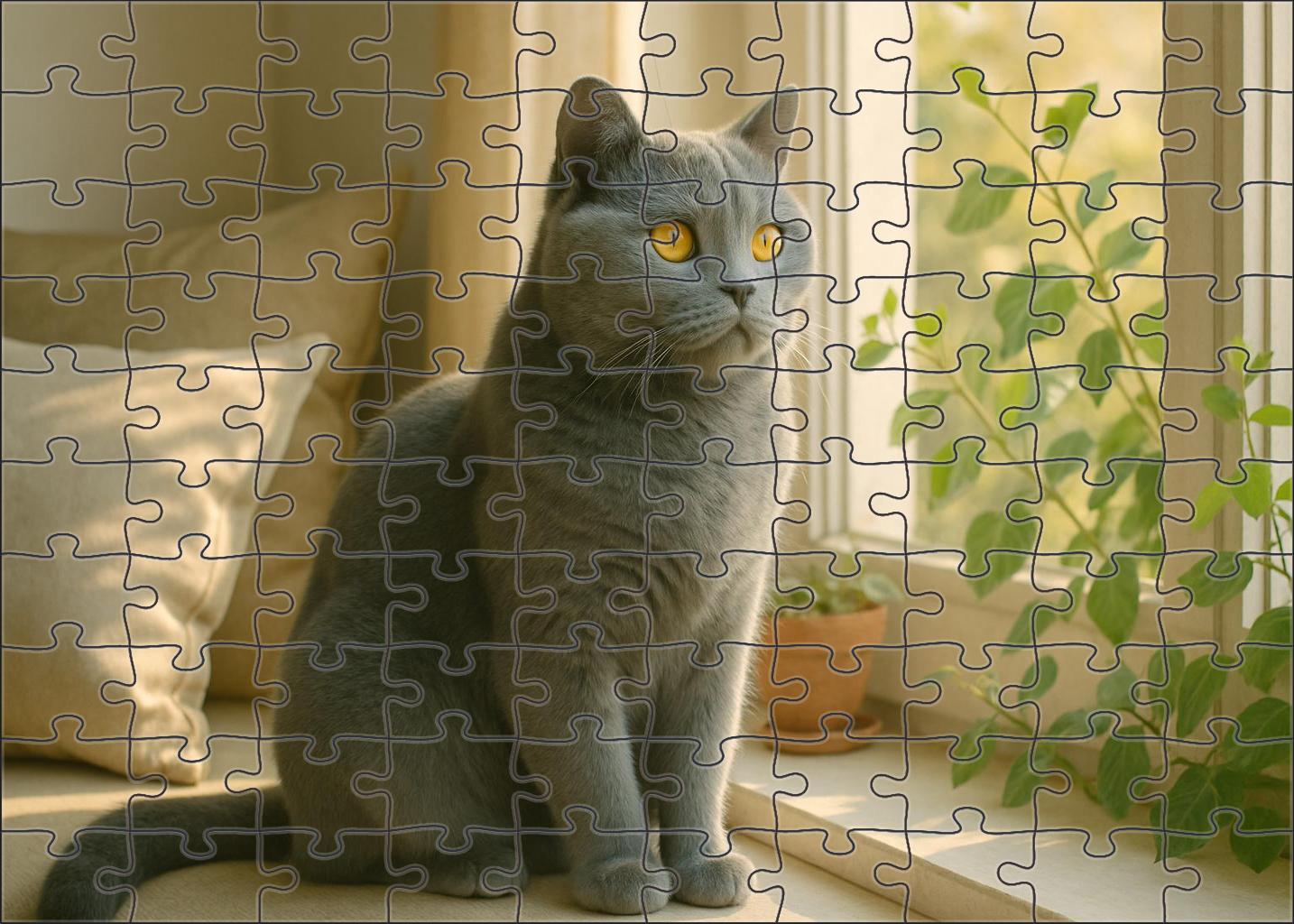 Velvet Nimbus Plush Blue Coat With Serene Demeanor Puzzle Fun