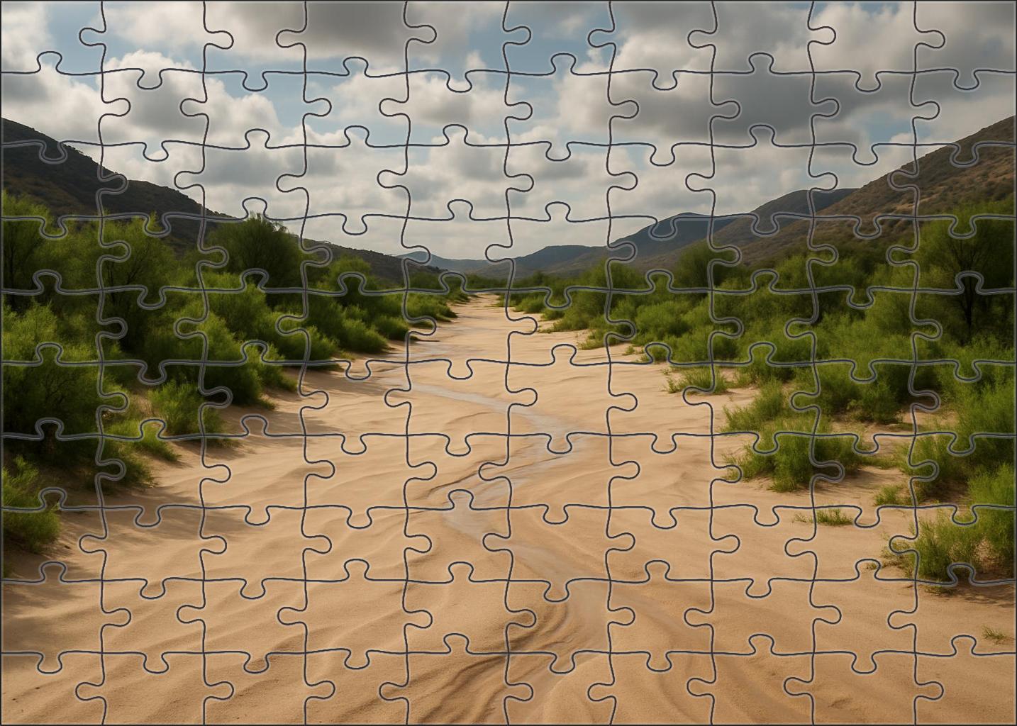 Ephemeral Wash Valleys 1000 Piece Puzzle