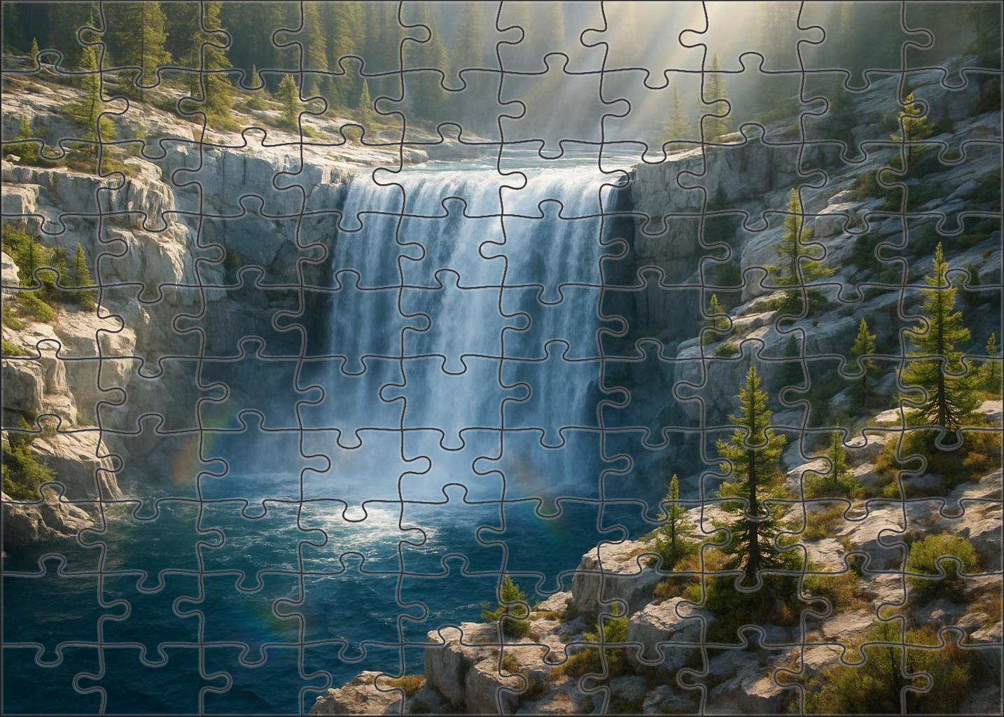 Shimmering Quartzfall Large Format Puzzle