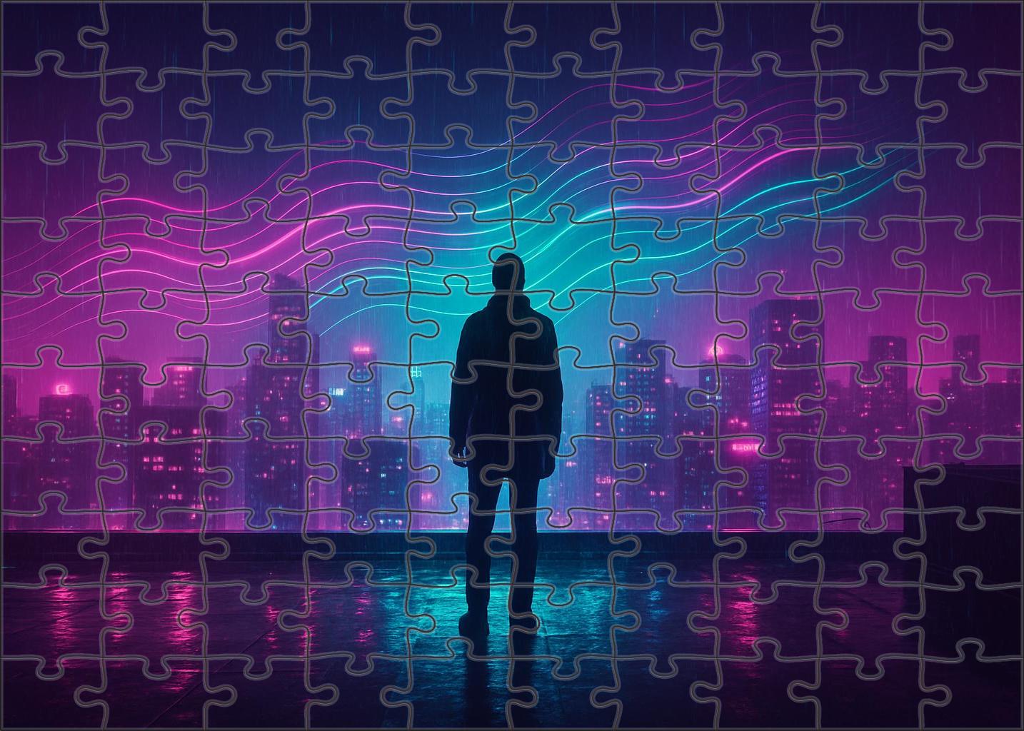 Synth-pop Nightscape Dreamy Electronic Music With Urban Chic Puzzle Fun