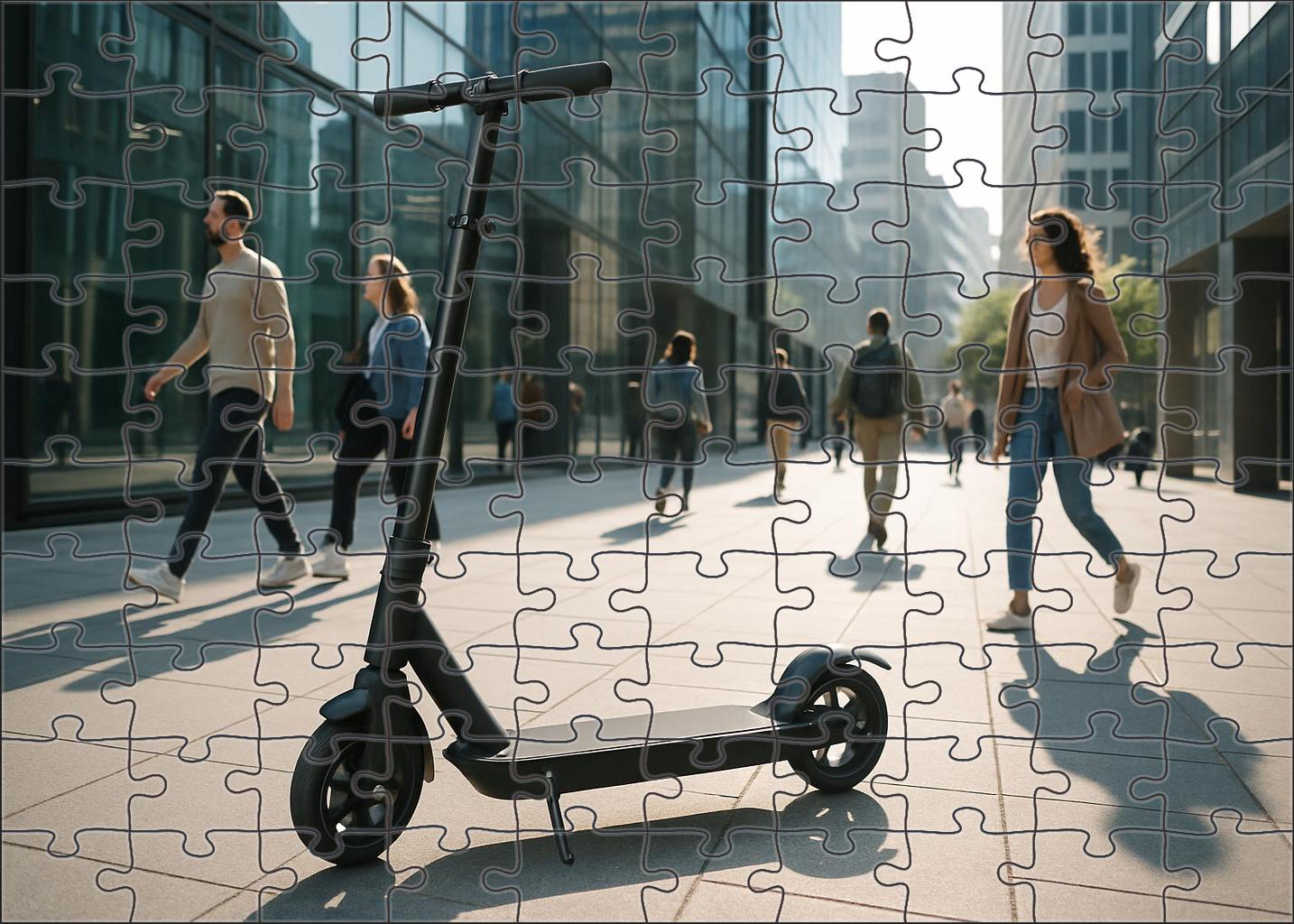 Electric Folding Micro Scooter 100 Piece Puzzle