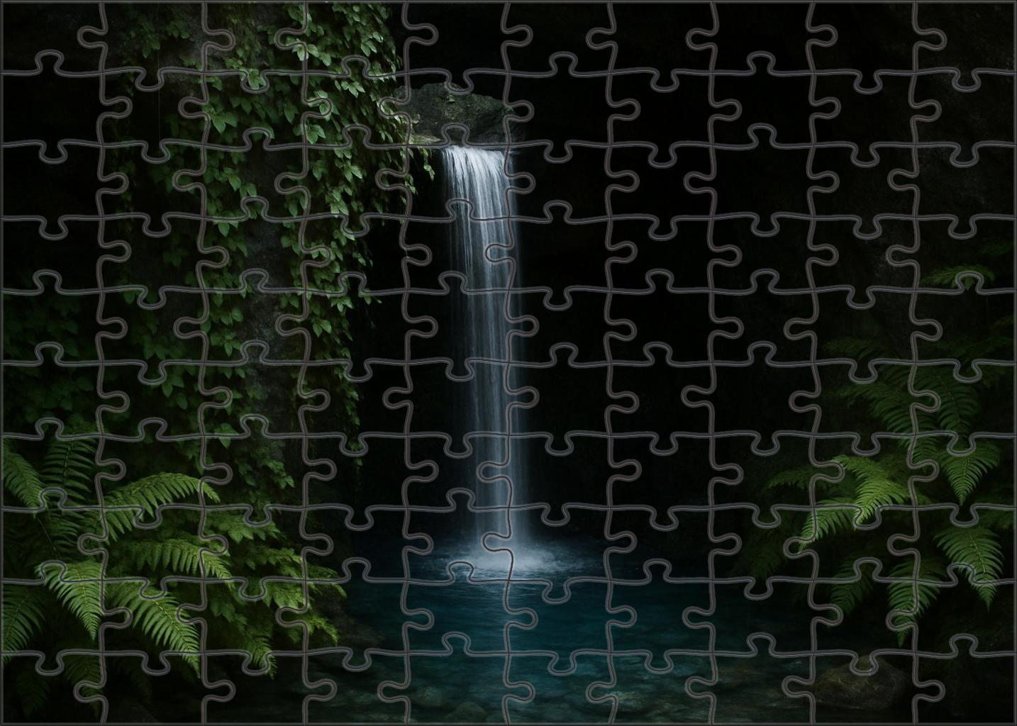 Hidden Sapphire Grotto Custom Jigsaw Puzzle