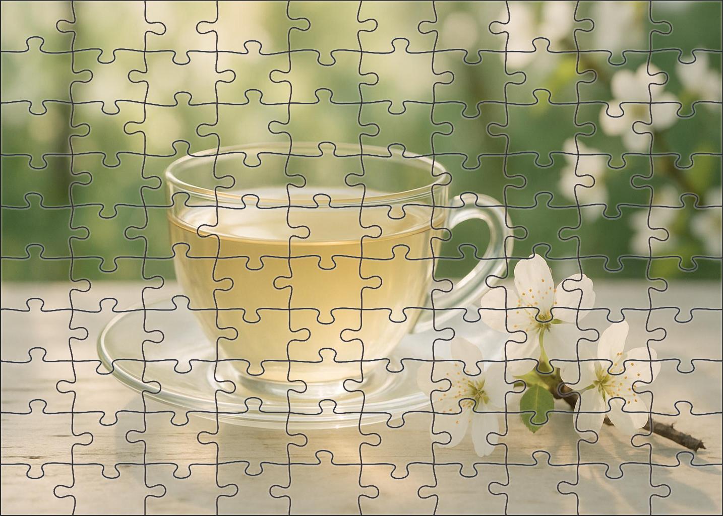 Sunlit Bloom White Tea 300 Piece Puzzle