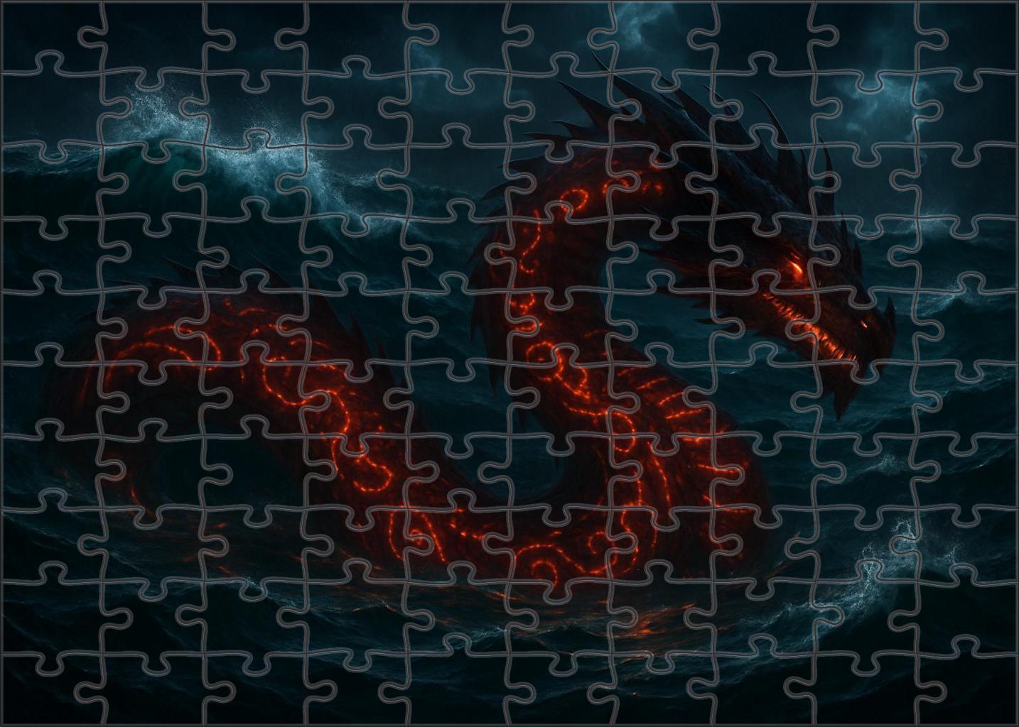 Crimson Tide Wyrm Unique Puzzle Design
