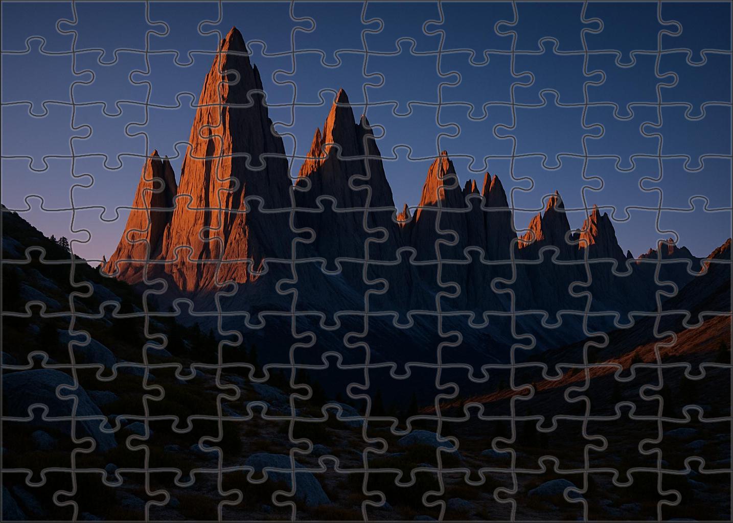 Twilight Crest Of Granite Spires Mini Puzzle