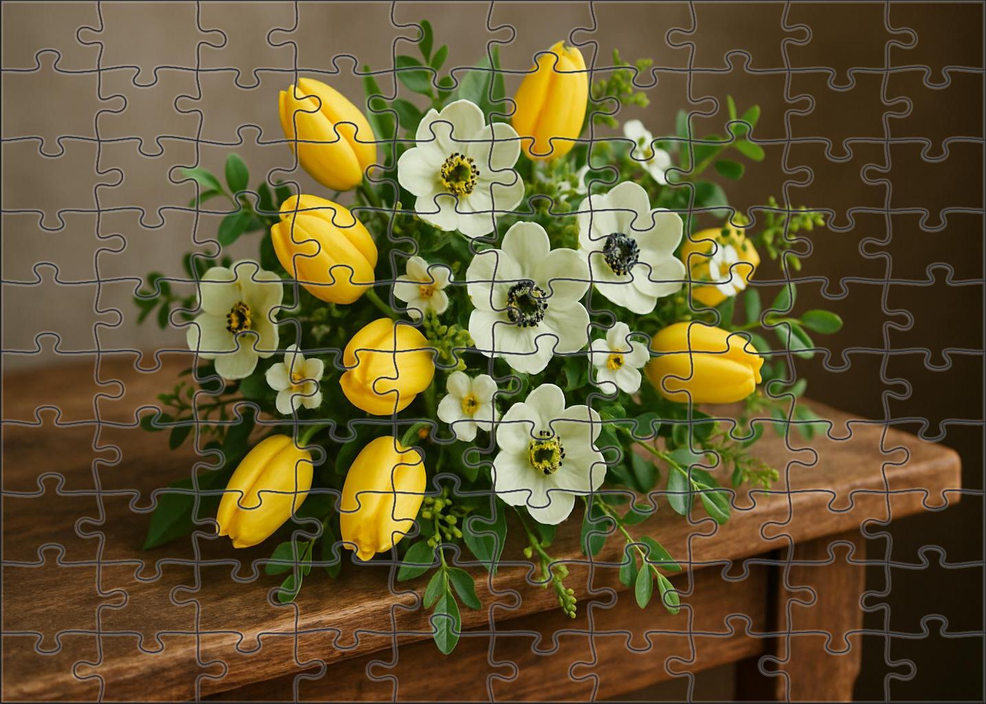 Bright Spring Meadow Table Challenging Puzzles