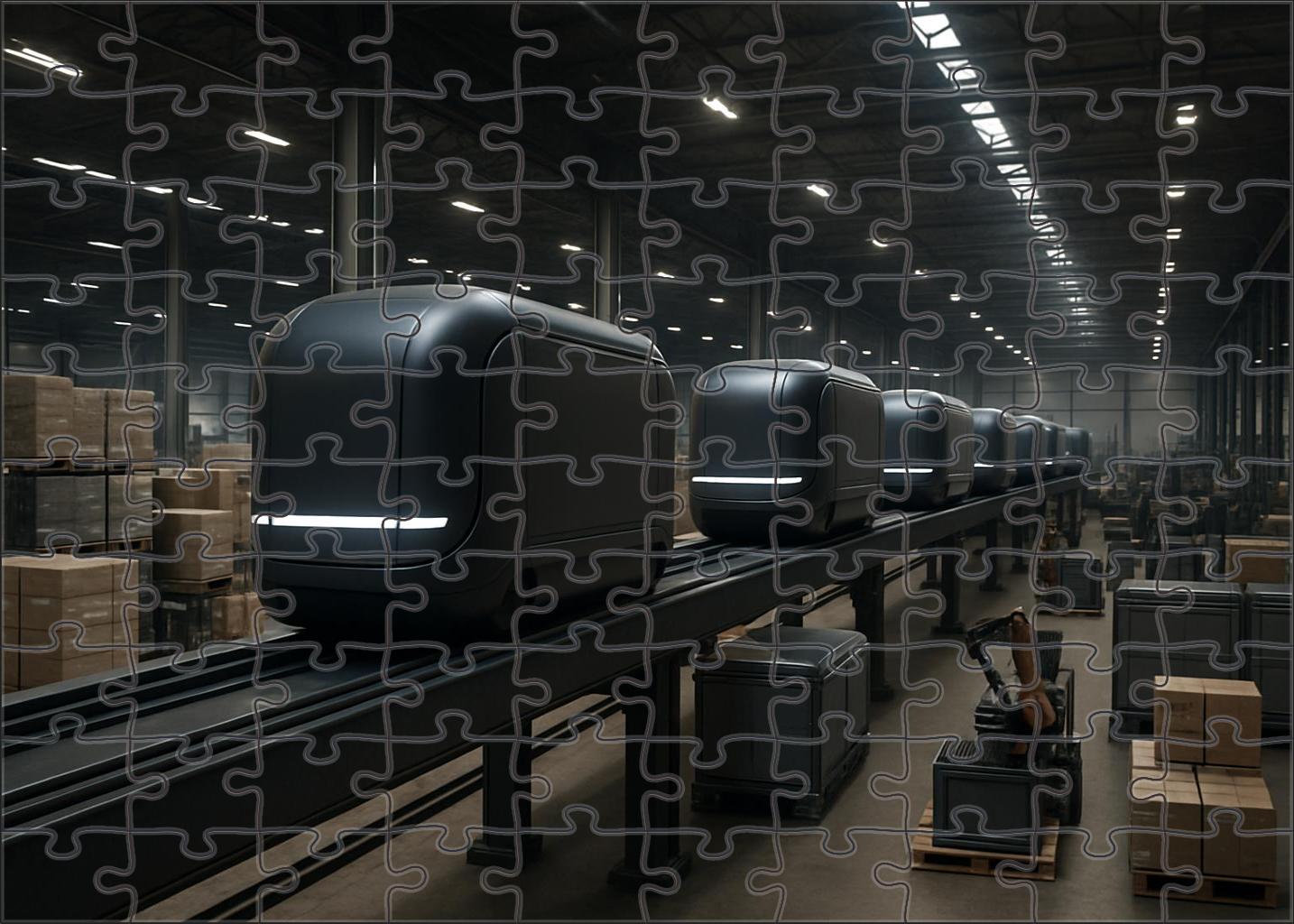 Magnetically Levitated Freight Conveyor 20 Piece Puzzle