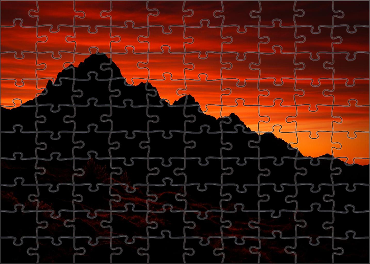 Crimson Dusk Ridge 100 Piece Puzzle